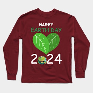 happy earth day 2024 gift april 22 Cute Teacher  Lover Rainbow Long Sleeve T-Shirt